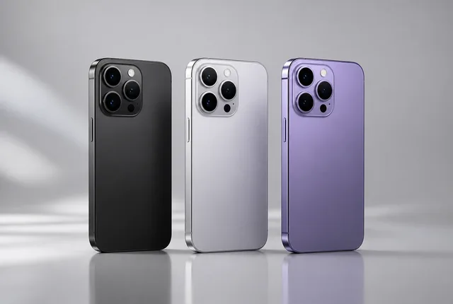 Smartphones modernos em estúdio